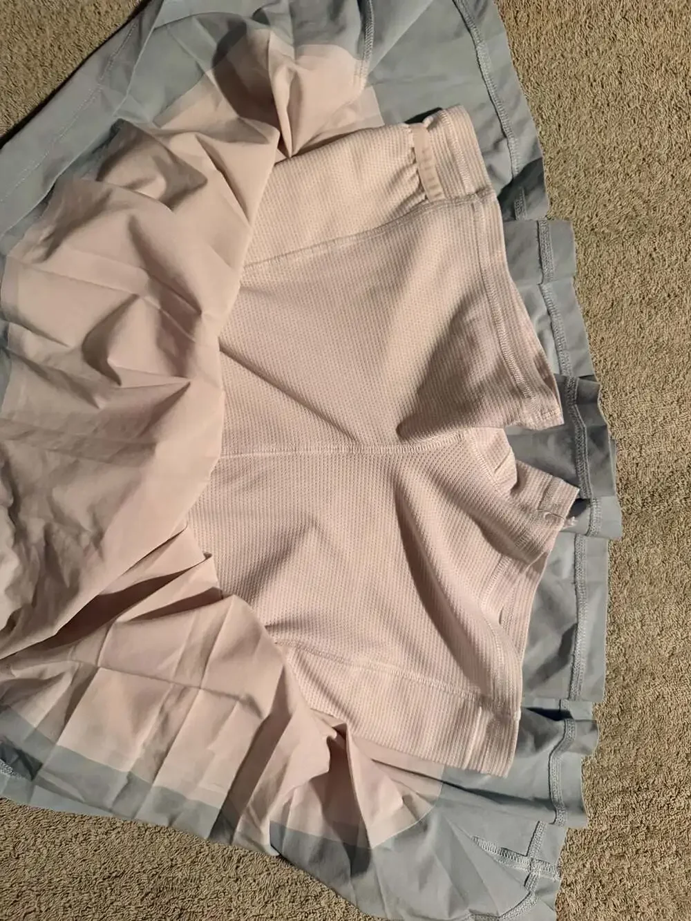 Athleta Girl Pleated Skort Size XL/14 Pink Blue Athletic Skirt